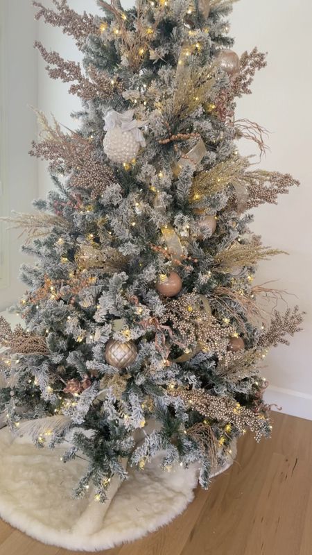 Christmas tree is up! Flocked tree, King of Christmas, Christmas decor, pre-lit Christmas tree 

#LTKhome #LTKHoliday #LTKVideo
