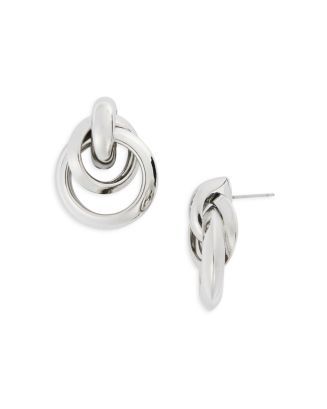 Love Knot Doorknocker Drop Earrings in Rhodium Plated | Bloomingdale's (US)