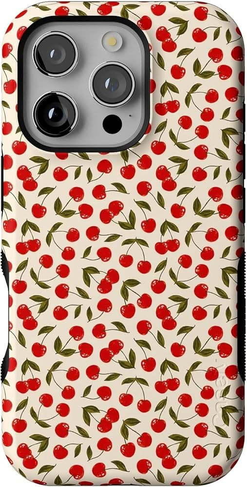 Casely iPhone 16 Pro Case | Cherry on Top | Red Cherries Floral | Compatible with MagSafe | Bold ... | Amazon (US)