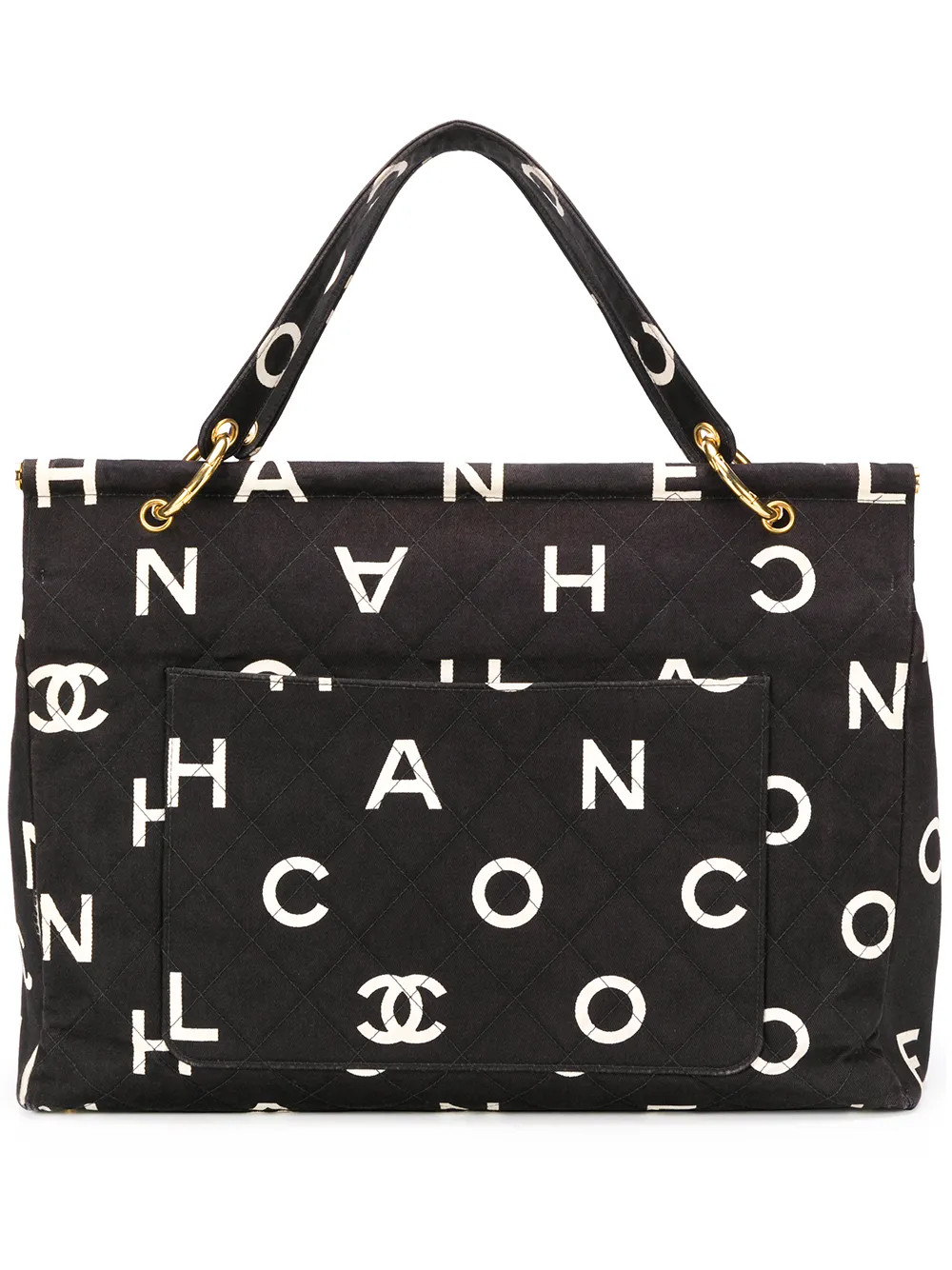 CHANEL Pre-Owned 1996 Coco Chanel Collector Tote Bag | Black | FARFETCH UK | Farfetch Global