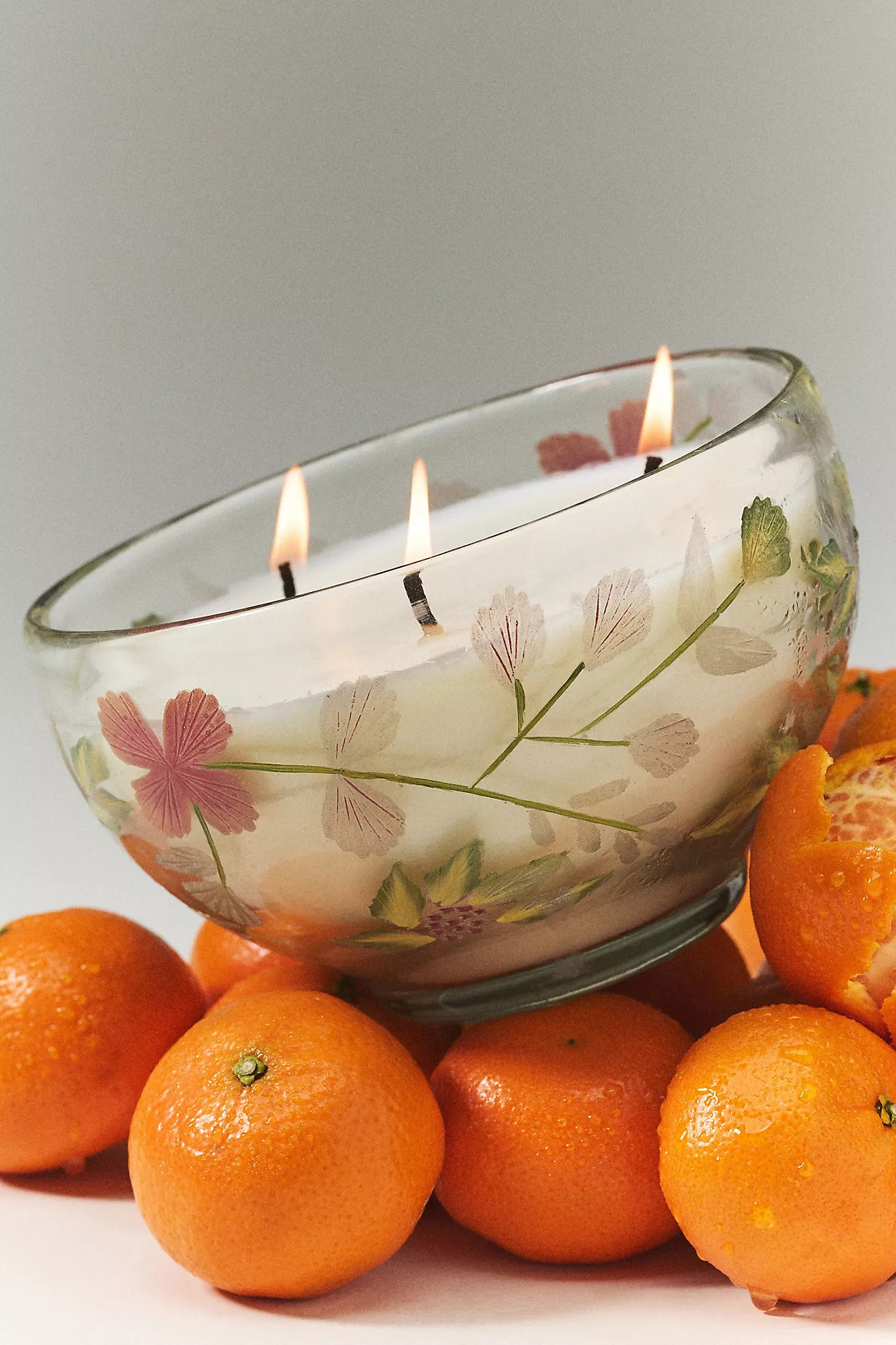 Etched Fruity Clementine & Jasmine Glass Candle | Anthropologie (US)