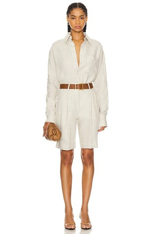 Linen Boyfriend Shirt in Natural Linen | Revolve Clothing (Global)