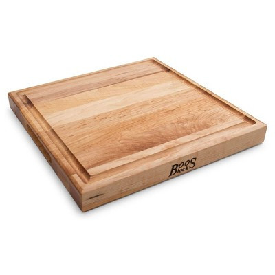 John Boos Square Maple Wood Cutting Board with Juice Groove, 15" x 15" x 1.5" | Target