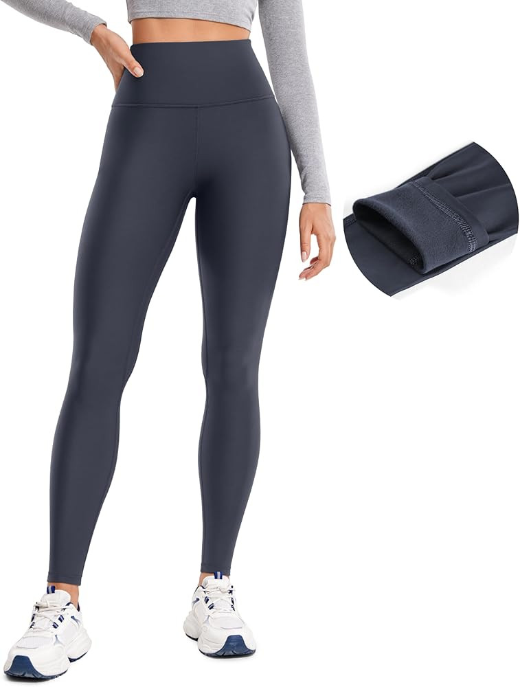 CRZ YOGA Thermal Fleece Lined Leggings Women 28'' - Winter Warm Workout Hiking Pants High Waisted... | Amazon (US)
