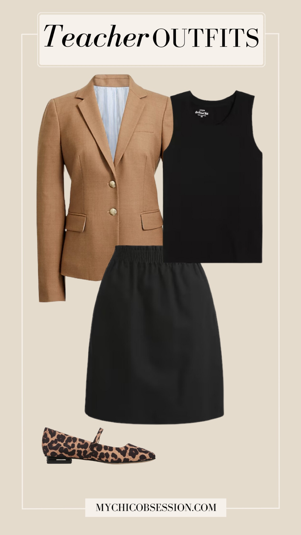Looking for teacher outfits as you head back to school? This teacher outfit idea is fashionable and easy to wear!

blazer, sweater tank, skirt, leopard print ballet flats 

#LTKWorkwear #LTKBacktoSchool