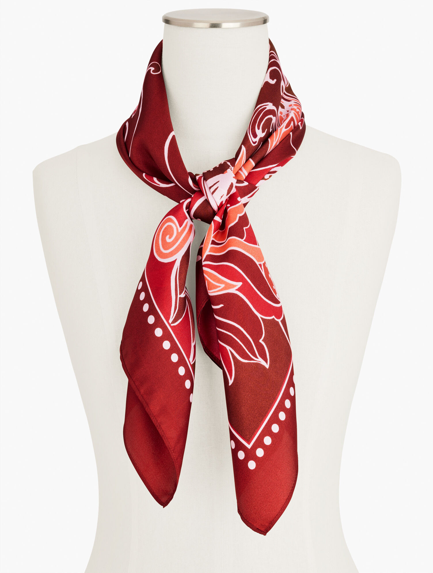 Floral Swirls Square Scarf | Talbots