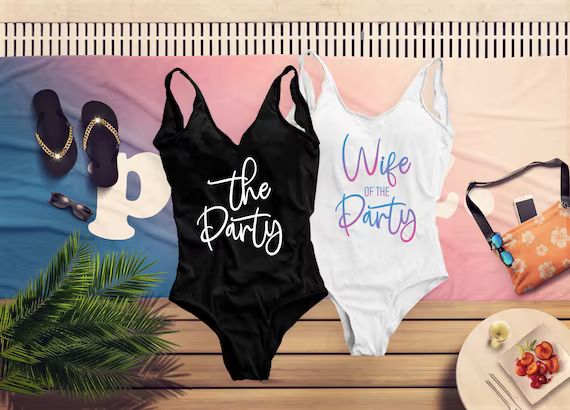 Bachelorette Swimsuits,Wife Of the Party, Bachelorette Party Bathing Suits, Beach Bachelorette, B... | Etsy (US)