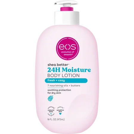 eos Shea Better Body Lotion- Fresh & Cozy, 24H Moisture for Dry Skin, 16 fl oz | Walmart (US)