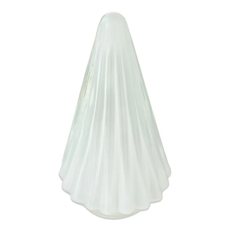 Glass Christmas Tree Tabletop Decoration, White, 7", by Holiday Time | Walmart (US)