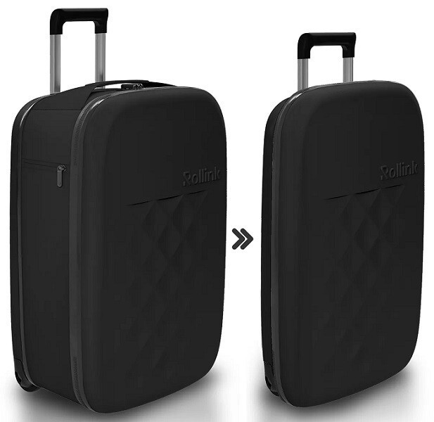 ROLLINK Flex VEGA 22" Hardside Collapsible Carry on Black $275.00  | eBay | eBay US