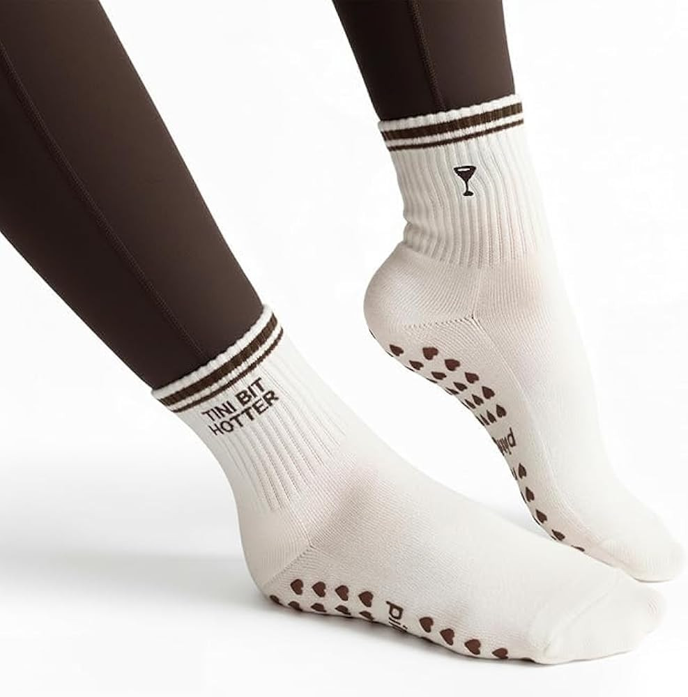 PILA-BARRE Women\u2019s Crew Grip Socks \u2013 Non Slip for Pilates & Barre | Amazon (US)