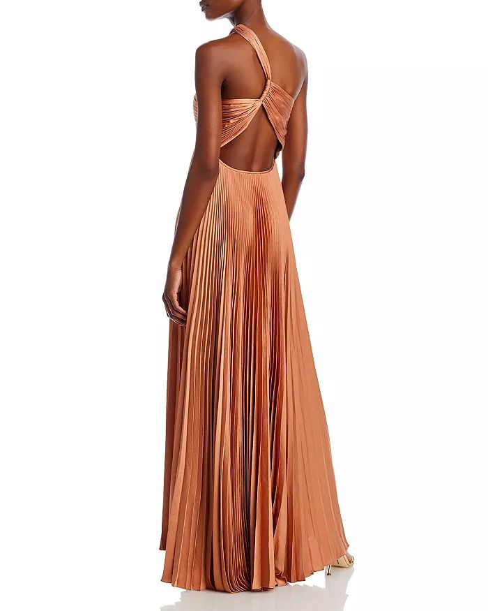 Nessa Asymmetric Pleated Sleeveless Maxi Dress | Bloomingdale's (US)