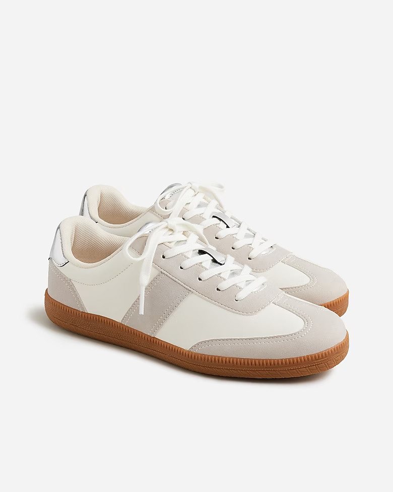 J.Crew field sneakers in metallic | J. Crew US