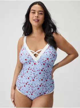 Wire-Free V-Plunge Cheeky One Piece | Torrid (US & Canada)