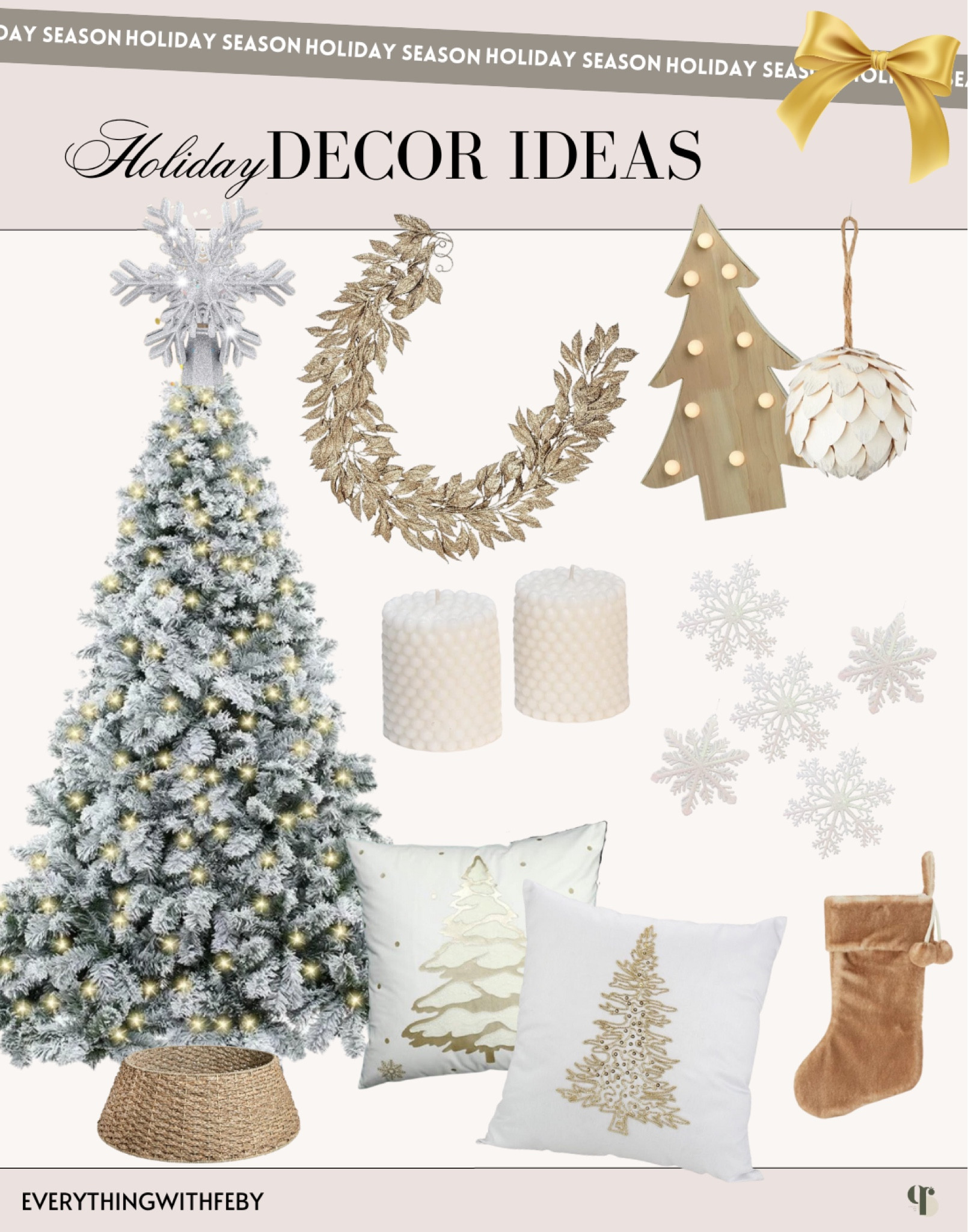 Holiday Decor Ideas

Christmas decor / Christmas tree / tree collar / pillar candle / Christmas pillow decor / snowflake decor / Christmas table decor / Christmas garland / Christmas stockings / Christmas ornaments / neutral Christmas decor / Christmas decor trends / Christmas finds / Walmart holiday finds / amazon holiday finds / aesthetics Christmas decorr

#LTKSeasonal #LTKhome #LTKHoliday