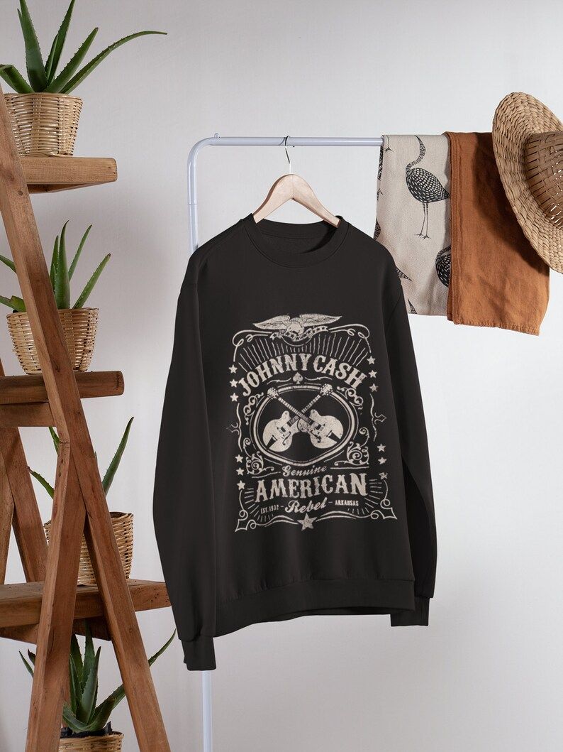 Johnny Cash American rebel T-Shirt Sweashirt Hoodie | Etsy | Etsy (US)