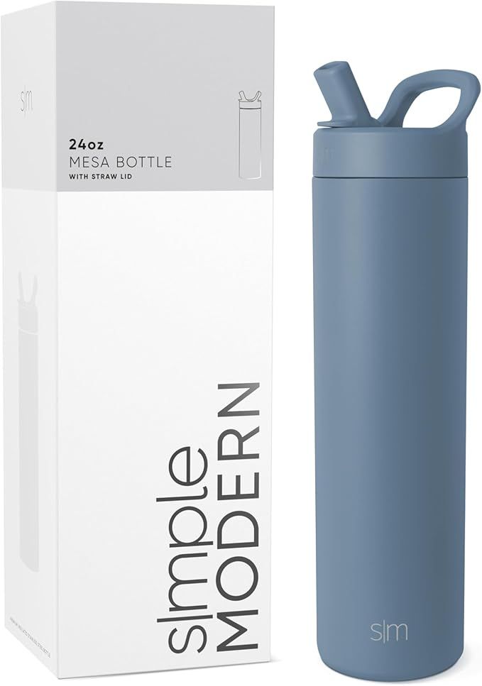 Simple Modern Water Bottle with Straw lid | Insulated Stainless Steel Thermos | Reusable Travel W... | Amazon (US)