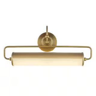 Ellen 21-in 1 Light 21-Watt Brushed Gold Integrated LED Picture Light | The Home Depot
