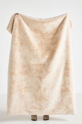 The Sophie Faux Fur Throw Blanket | Anthropologie (US)