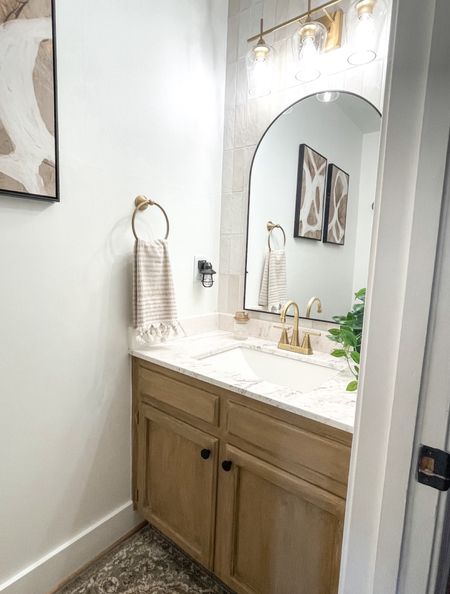 Powder room styling. 
This is a small space, but I still like to add pieces that are pretty and functional.


Home decor, home styling, half bathroom, powder room, bathroom decor, organic modern, simple home decor, neutral home decor, small space styling, Amazon home, Home Depot, Walmart home, Target home 

#LTKhome #LTKstyletip