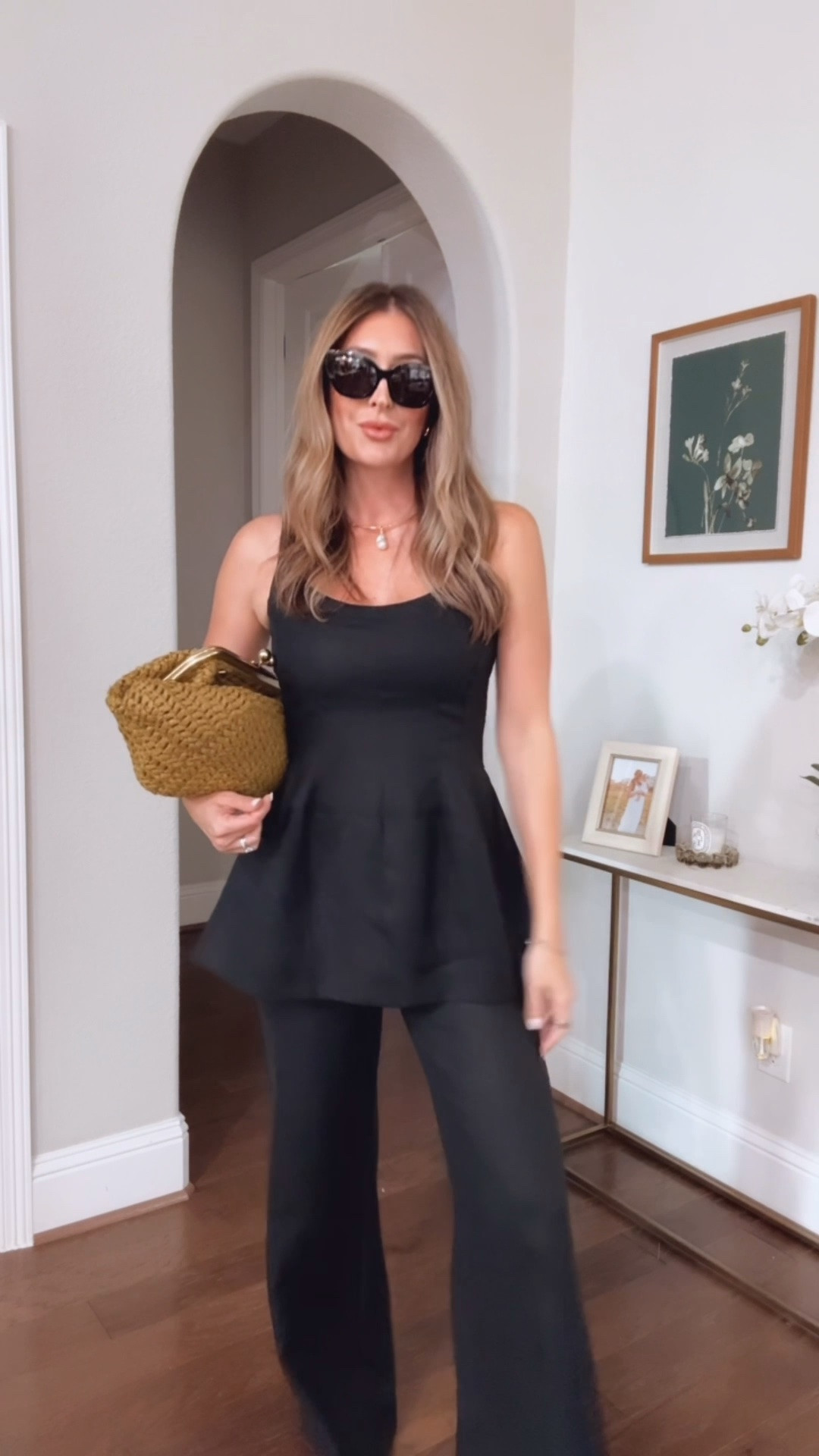 Sized up to medium in top, wearing small in pants