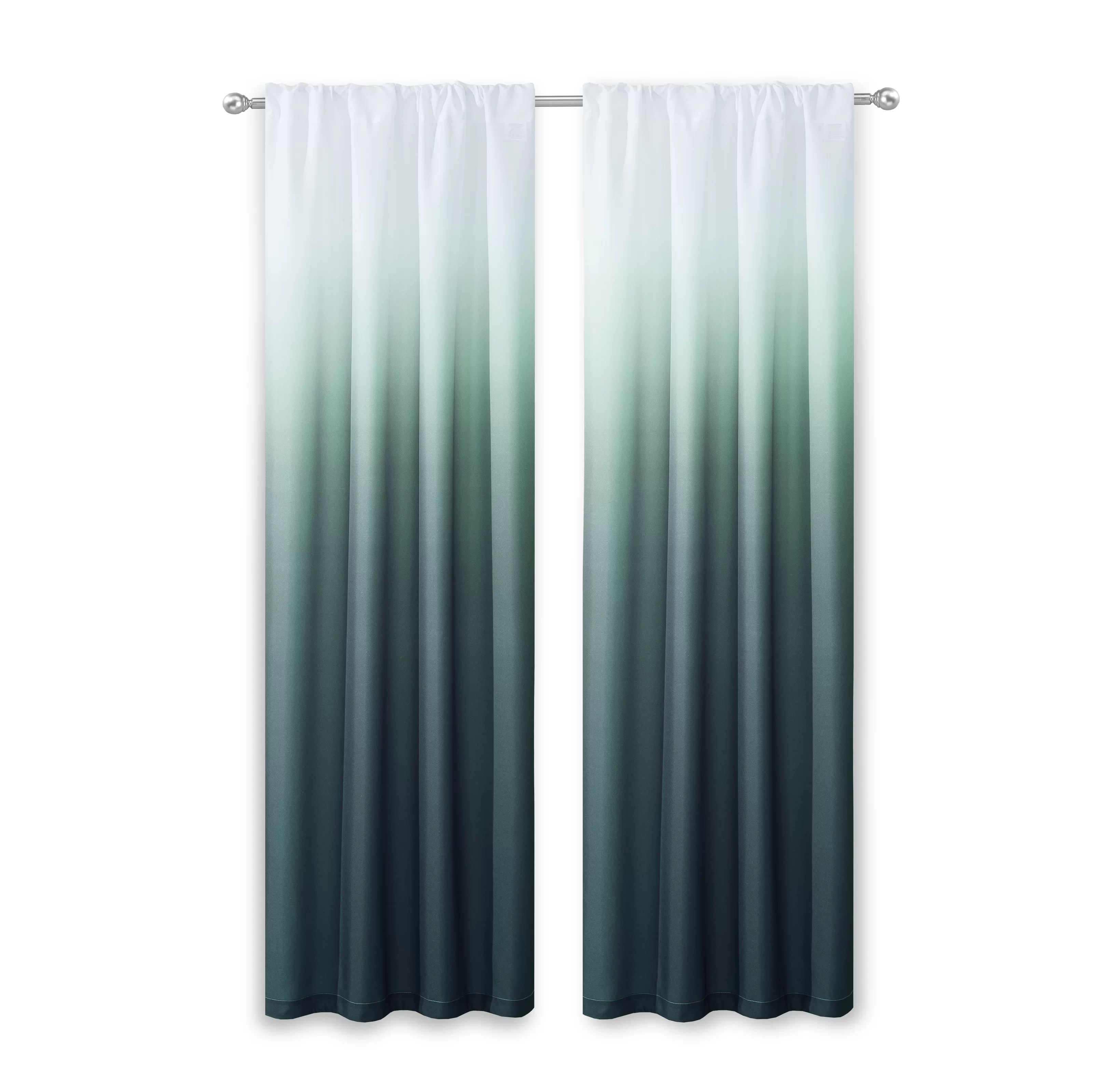 Nuss Ombre Room Darkening Rod Pocket Curtain Panels (Set of 2) | Wayfair Professional