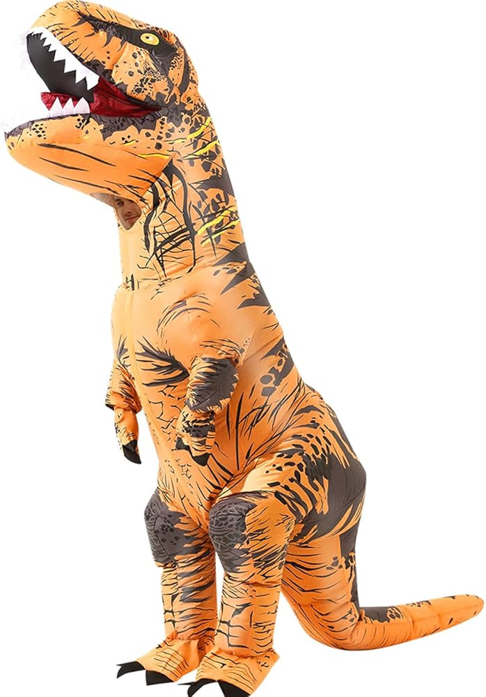 Halloween Inflatable Dinosaur Costume Adult Fancy Dinosaur Suit Blow up Trex Costume Full Body Di... | Amazon (US)
