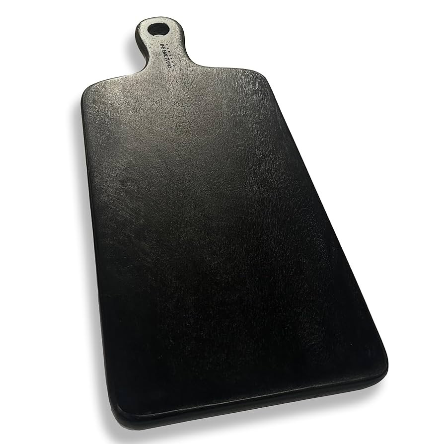 The Fine Living Co. Black Charcuterie Board, Paddle Board with Long Handle, Mango Wood Serving Bo... | Amazon (US)