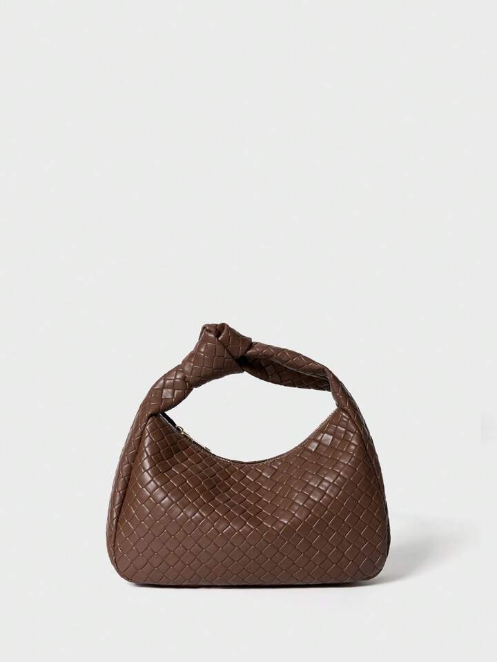 SHECARRY Women Top Handle Bags PU Leather For Business/Commute/Work/Office CasualOld Money Style Quiet Luxury Chic Knitting Handbag Woven Bag For Teacher Nurse Stylish | SHEIN