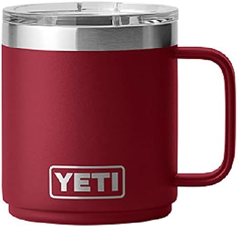 YETI Rambler 10 oz Stackable Mug, Stainless Steel, Vacuum Insulated with Standard Lid, Harvest Re... | Amazon (US)