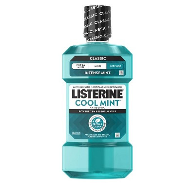 Listerine Antiseptic Intense Mouthwash for Bad Breath - Cool Mint - 500ml: Paraben-Free, Sulfate-Free, Menthol, 1 Count | Target