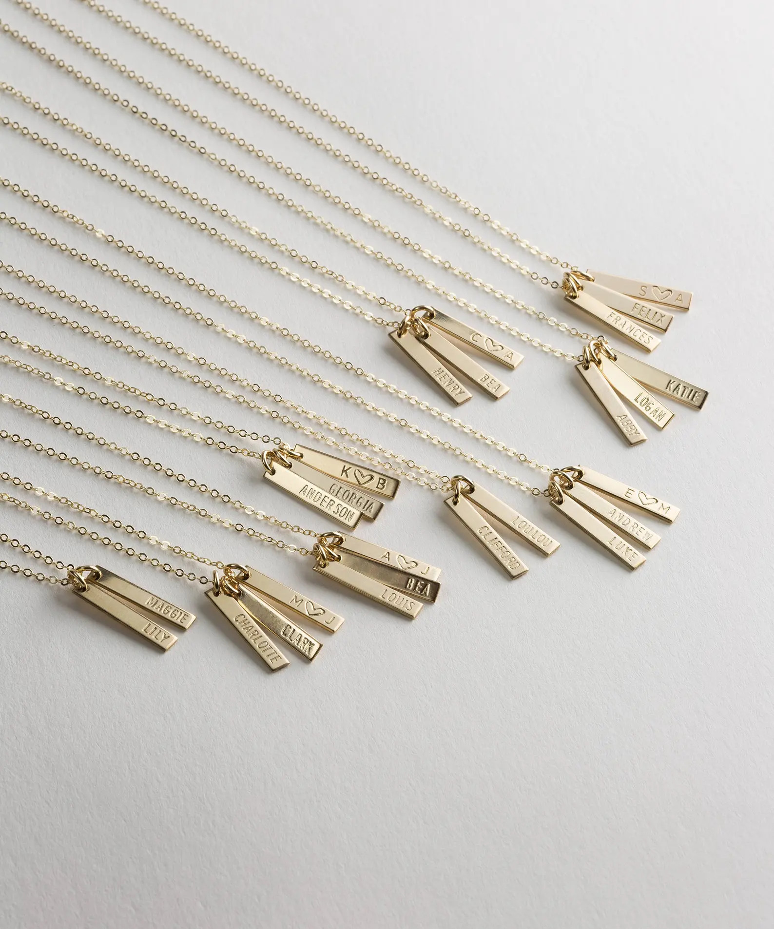 Tiny Bar Tag Necklace  Kids Names Coordinates or Dates on | Etsy | Etsy (US)