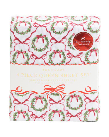 Holiday Bows Sheet Set | TJ Maxx