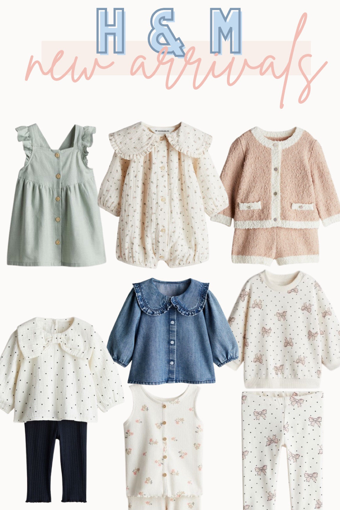 H & m new arrivals baby girl 

#LTKFindsUnder50 #LTKBaby #LTKFindsUnder100