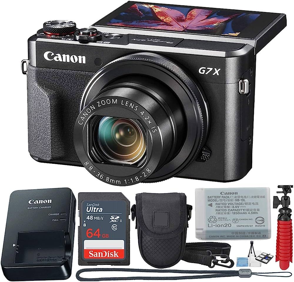 Canon PowerShot Digital Camera G7 X Mark II with Wi-Fi & NFC, LCD Screen, and 1-inch Sensor - (Bl... | Amazon (US)