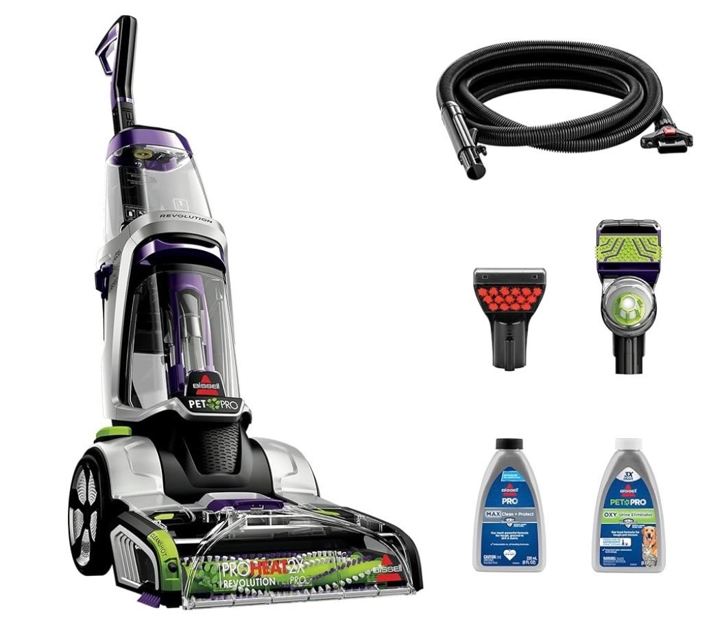 BISSELL ProHeat 2X Revolution Pet Pro Plus, 3588F, Upright Deep Cleaner, 30-minute Dry Time, Dual Dirt Lifter Powerbrush, Hose & Tool Attachment, Pet Upholstery and Tough Stain Tool Included home carpet cleaning pet solutions pet stains

#LTKHome