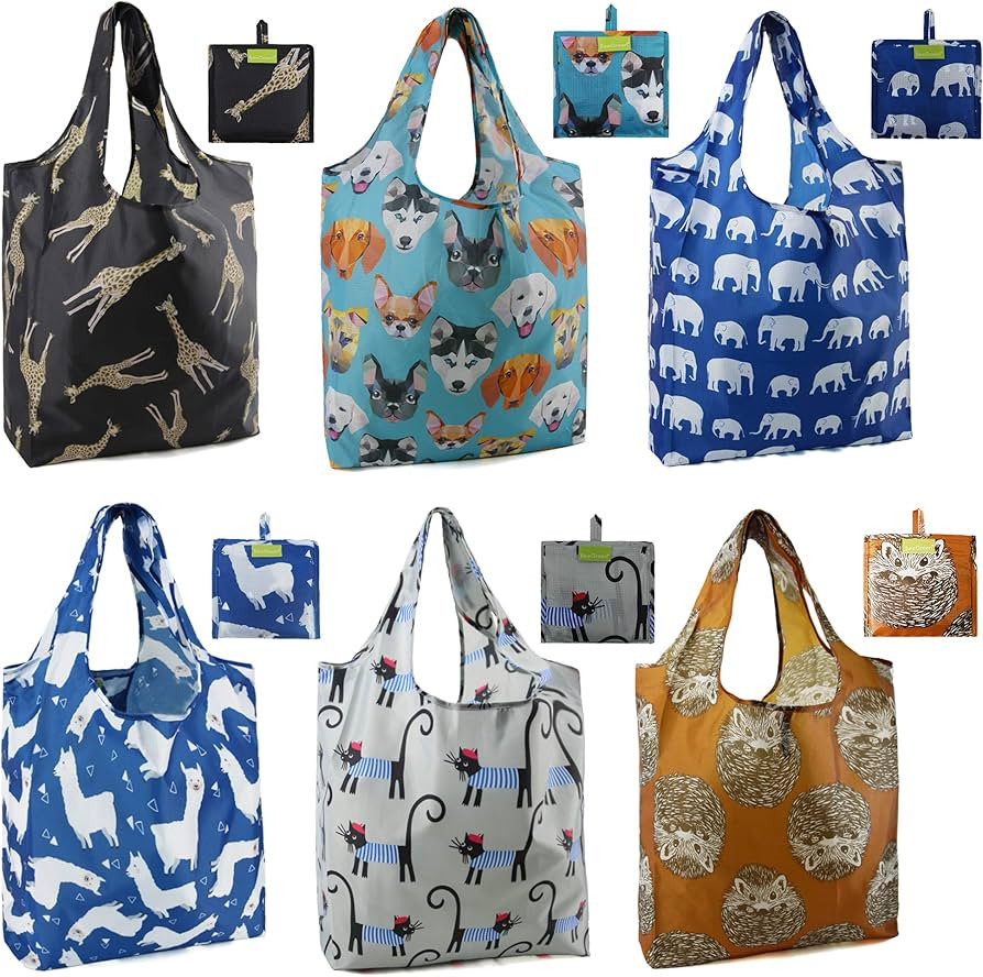 BeeGreen Shopping Bags Cloth Grocery Bags Foldable Travel Bag Tote Bags Bulk - Reusable Gift Bags... | Amazon (US)