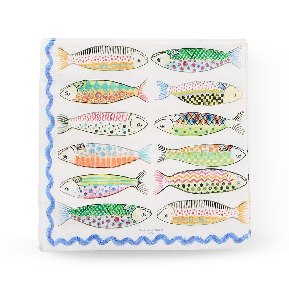 Go Fish Cocktail Paper Napkins | MacKenzie-Childs