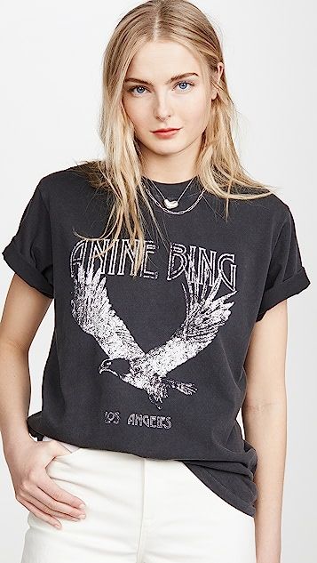 Lili Washed Black Eagle Tee | Shopbop