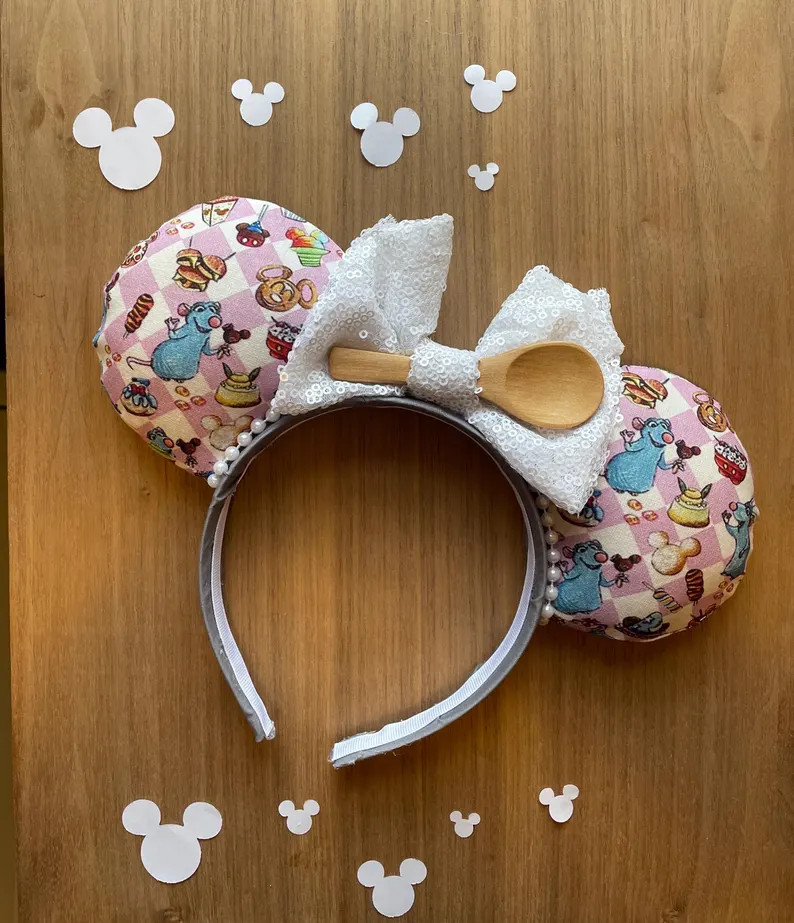 Ratatouille Mouse Ears, Remy Mouse Ears, Little Chef Ears, Custom Handmade Disney Inspired Mickey... | Etsy (Global)