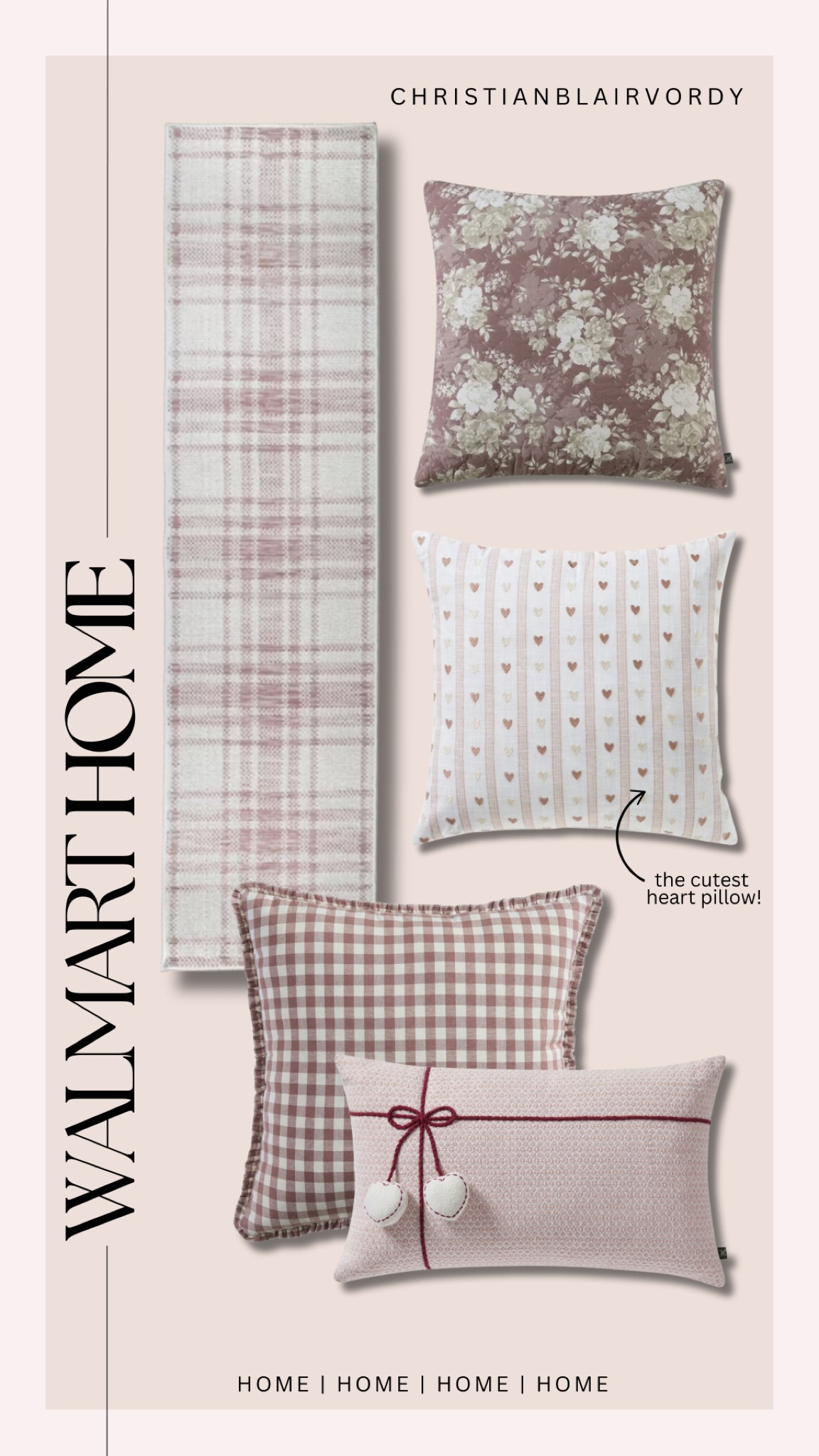 Valentine's Day; home decor; pillows 

#christianblairvordy 

#home #decor #valentinesday #hearts #pink #walmart 

#LTKFamily #LTKHome #LTKSeasonal
