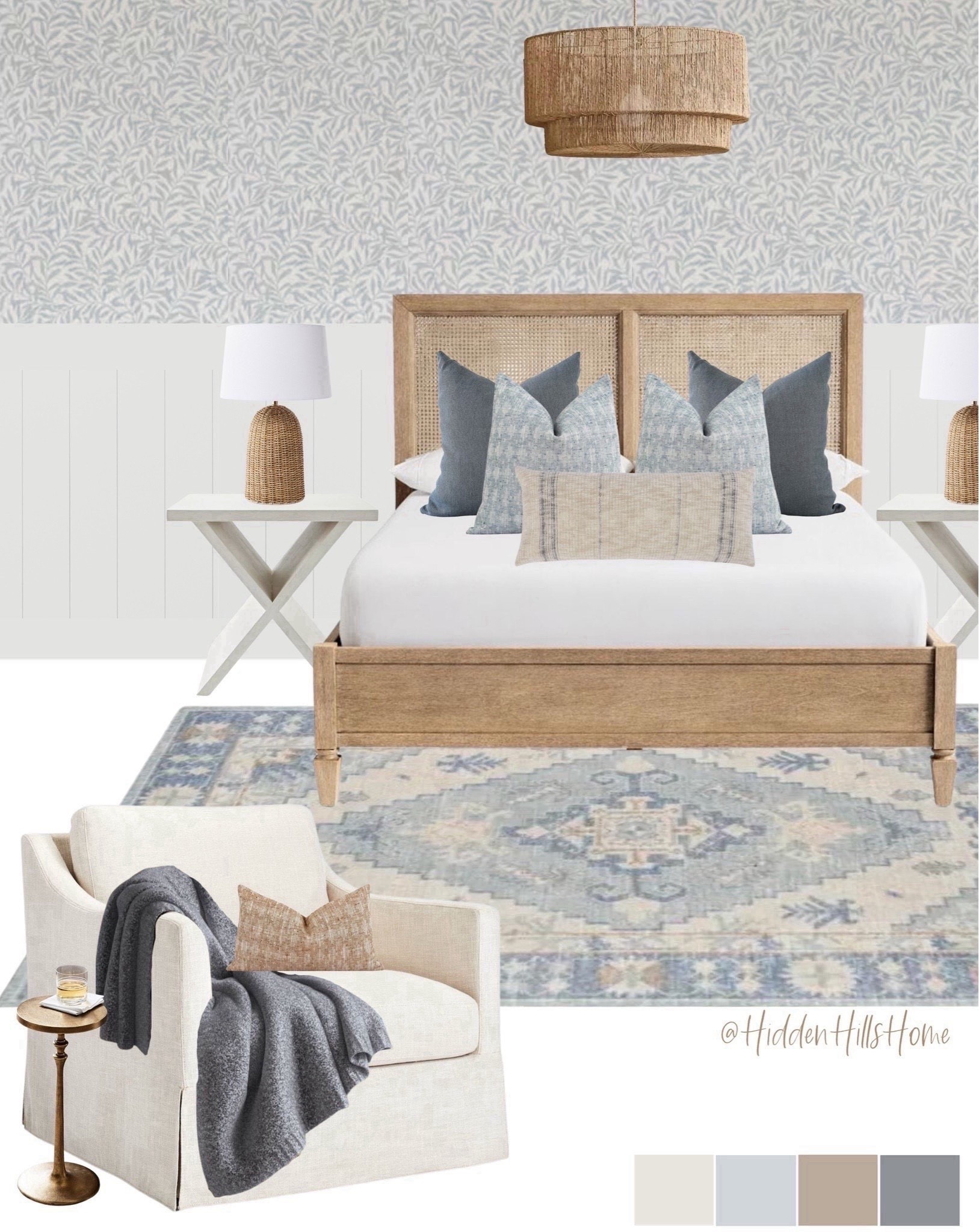 Coastal bedroom mood board, master bedroom decor, home decor, blue bedroom mood board, beach bedroom design #coastal #bedroom

#LTKHome #LTKSaleAlert #LTKSeasonal