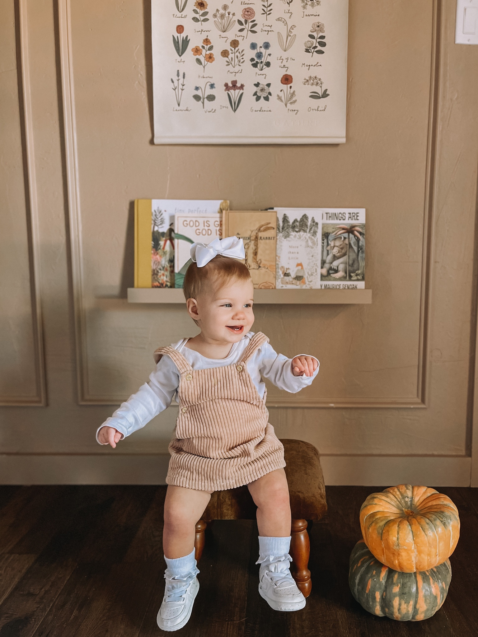 Outfit of the day from H&M and Amazon! Her exact corduroy overall dress is sold out so I linked a similar one! #ootd #babygirloutfits #babyoutfitinspo

#LTKbaby #LTKkids #LTKunder50