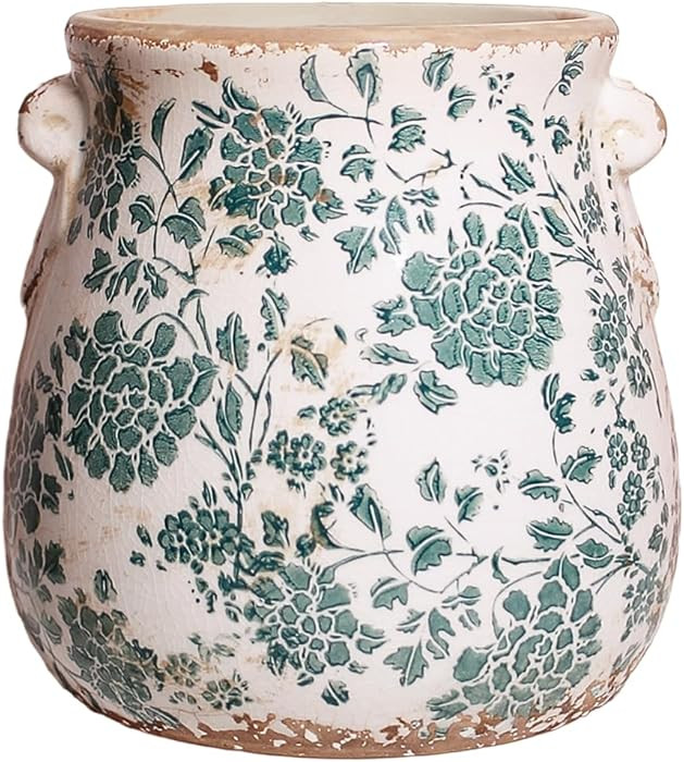 Xiaan Jiaju Tuscan Ceramic Planters and Kitchen Utensil Holder, 6.68 Inch Vintage Plant Pots with... | Amazon (US)