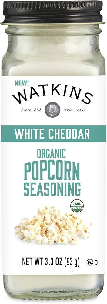 Watkins Gourmet Organic White Cheddar Popcorn Seasoning, 3.3 oz | Amazon (US)