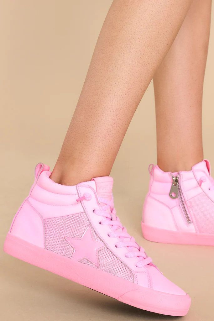 Serious Hot Pink High Top Sneakers | Red Dress 