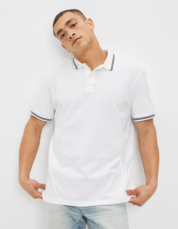 AE Super Soft Legend Pique Polo Shirt | American Eagle Outfitters (US & CA)