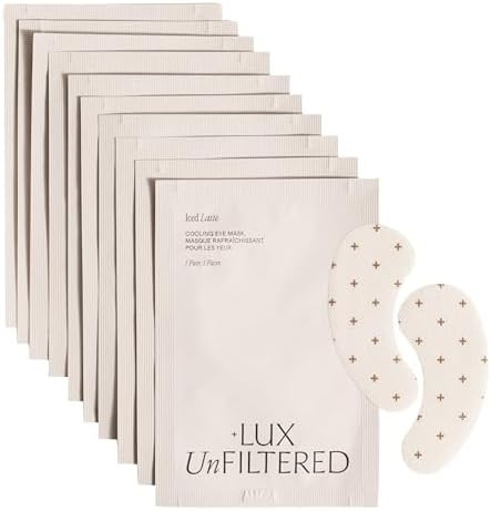 + Lux Unfiltered Iced Latte Cooling Under Eye Patches - Anti-Slip Caffeine Infused Korean Eye Mas... | Amazon (US)