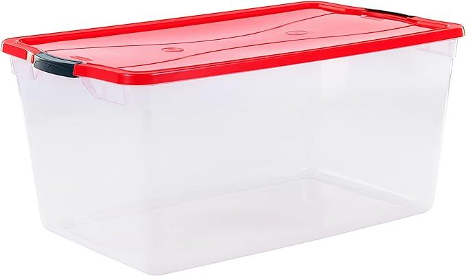 Rubbermaid Cleverstore Clear 71 QT Pack of 4 Holiday Storage Containers, Great for Holiday Decora... | Amazon (US)