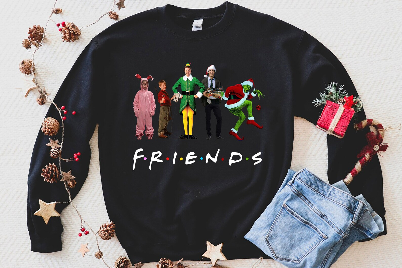 Christmas Sweatshirtchristmas Friends Sweaterchristmas Party - Etsy | Etsy (US)